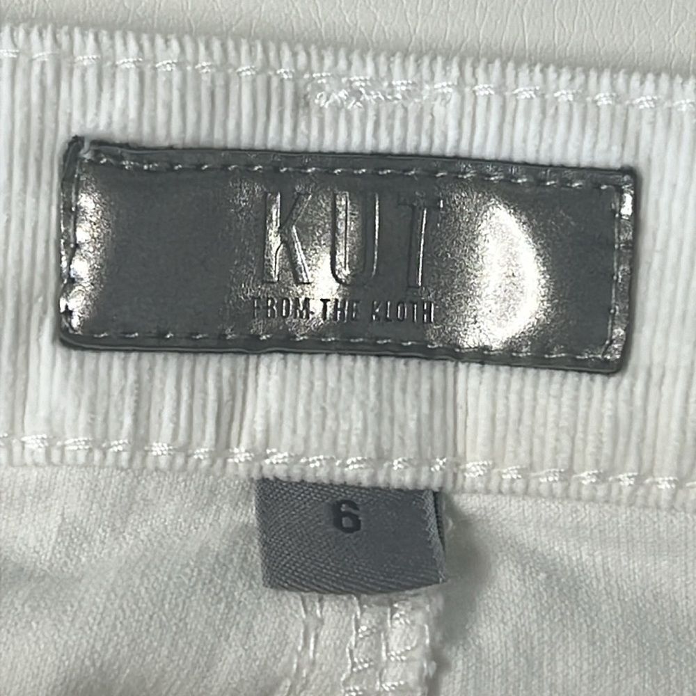 Kut from the Kloth Cream Corduroy Pant Size 6 NWOT - Picture 10 of 14